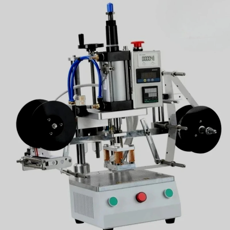 New Heat Transfer Machine Pneumatic Hot Stamping PVC Leather Embossers Embossing Printer Logo Pattern for Masks Hat Socks