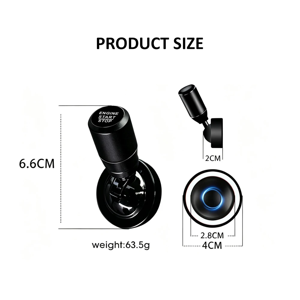 Universal Car One-Touch Start Button with Push-to-Start Rocker Lever Retro Joystick Decoration Push Rocker Interior Accessory