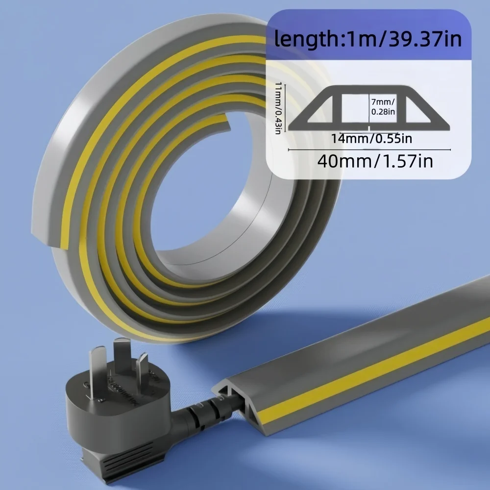 1PC Floor Cable Cover Heavy Duty Cord Cover Protector Power Cable Protector Organize and Protect Wire on Floor