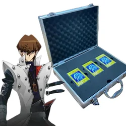 Yu-Gi-Oh Card Case Seto Kaiba Premium Portable Aluminum Alloy Kc Suitcase Diy Action Toy Figures Game Collection Storage Box