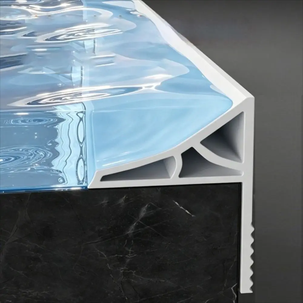 Silicone Water Barrier Strip Self Adhesive Waterproof Countertop Backsplash Anti Collision Double-Rib Support Splash Guard Seal