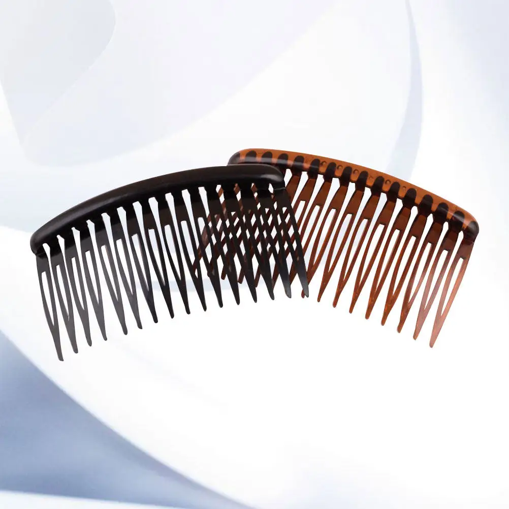 2Pcs Plastic Hair Comb 16 Tooth for Women Bride Wedding Engagement Party Pageant Styling Elegant Lightweight Comfortable