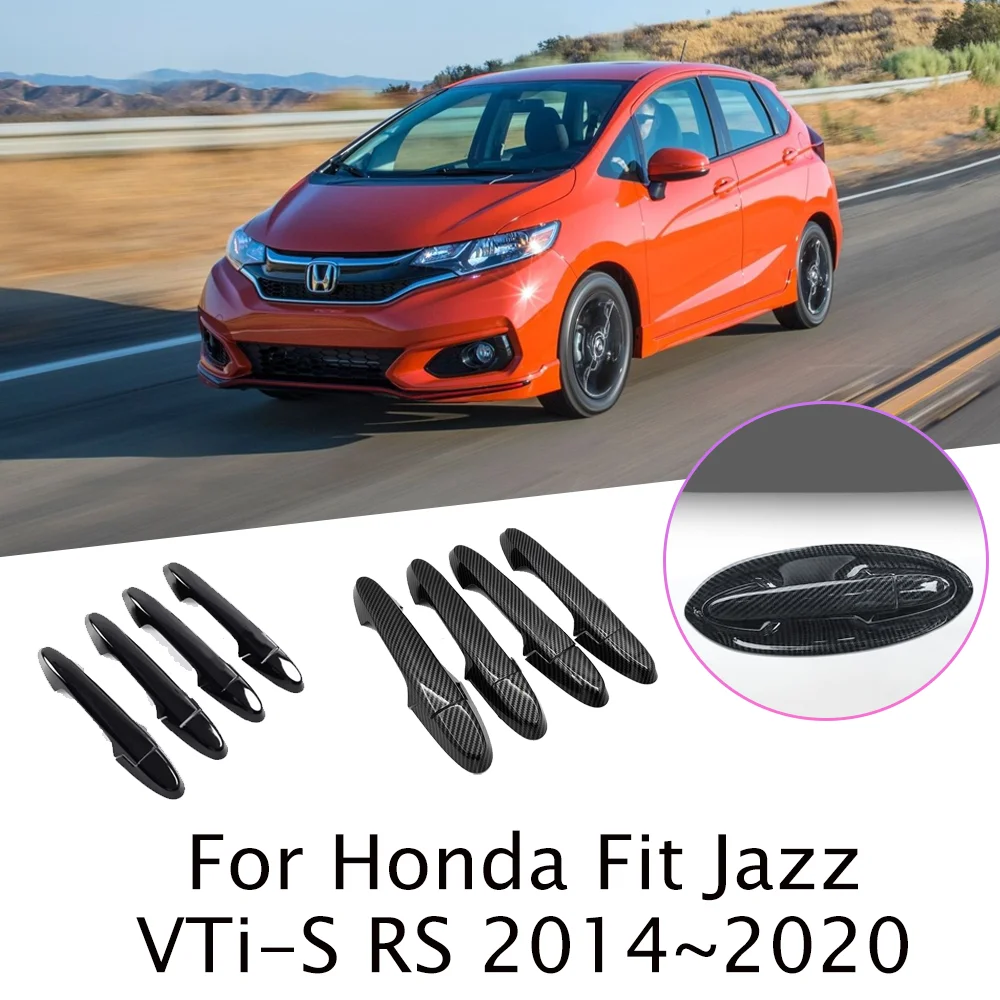 

For Honda Fit Jazz VTi-S RS 2014~2020 2015 2016 Car Exterior Door Handle Cover Door Bowl Protect Stickers Decorative Accessories