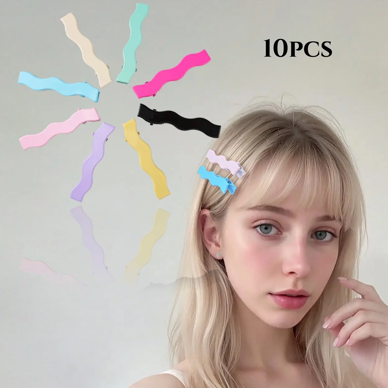 

10 шт., цвет макарон, заколка для волос с расширенным ощущением волнистых волос, женские заколки для волос с боковыми сломанными волосами, заколка для волос Liu, головной убор, простая заколка для волос