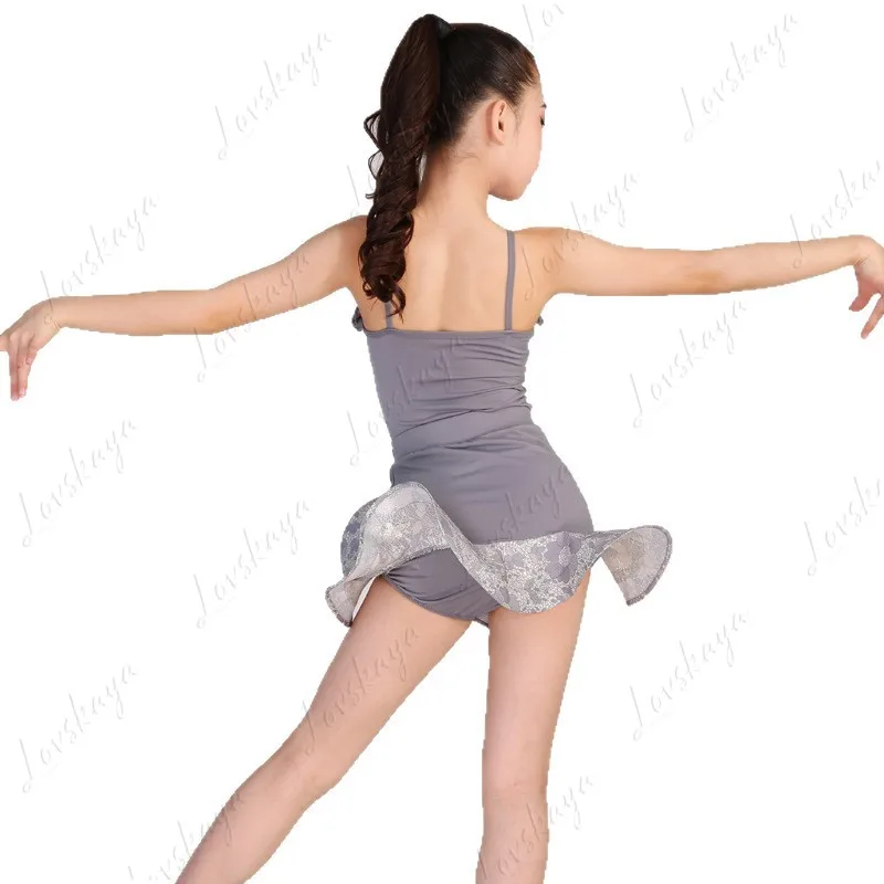 주니어 여아 고급 라틴 댄스 트레이닝복 신상 고급 어린이 연습복 공연용