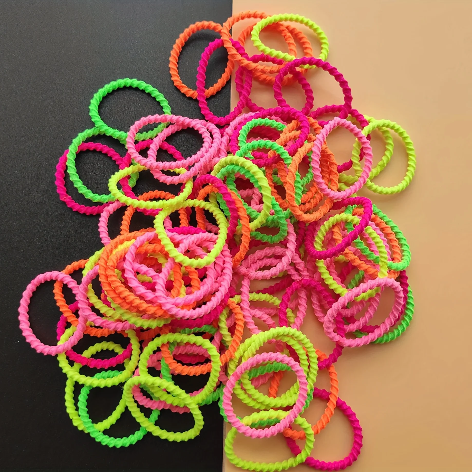 100pcsRubber bands do not harm hair, headband, Korean hair accessories, hair rings, tie hair, rubber bands, headband