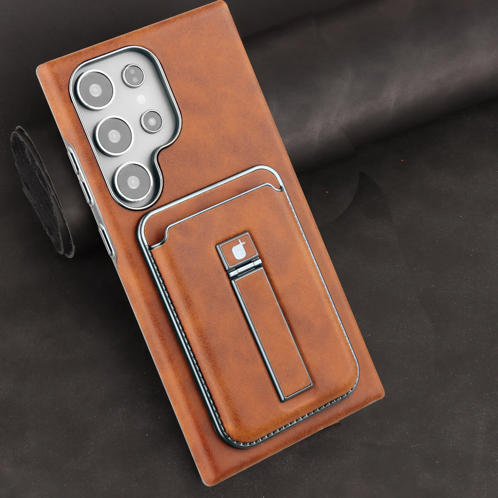 

Leather Case for Samsung Galaxy S25 S24 S23 Ultra Plus Cover Magnetic for Magsafe Card Pocket Stand Holder Shell Phone Fundas