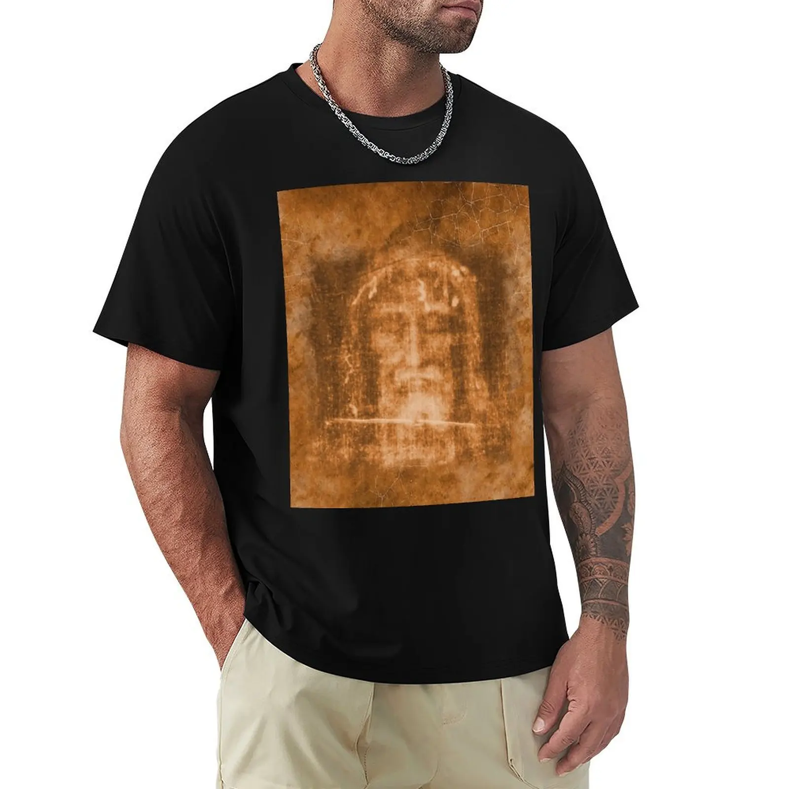 

The Shroud of Turin Holy Face Crucifix Cross Jesus Passion 101 OA T-Shirt clothes blacks sweat shirts, men