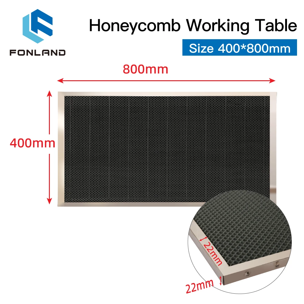 FONLAND Tổ Ong Bàn Làm Việc 400*800Mm Có Thể Tùy Chỉnh Kích Thước Ban Nền Tảng Laser Một Phần Cho CO2 Laser Khắc Cắt