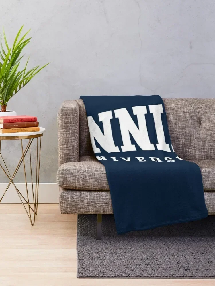 quinnipac - college font curved Throw Blanket manga Blankets For Bed Blankets