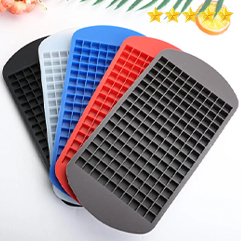 【Hot sales】Flexible Silicone Ice Tray - 160 Small Square Cubes - Easy Release - Perfect for Cocktails, Whiskey, and More!