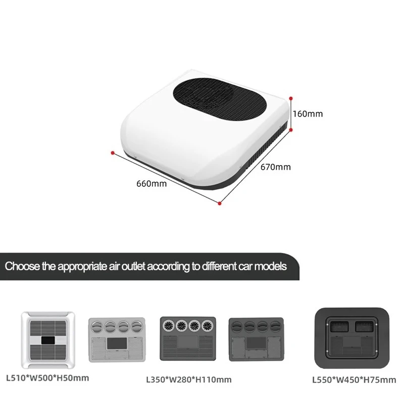 Mini Electric 12V/24V/48V RV truck Rooftop Parking Cooler Auto AC Roof Air Conditioner  Vehicle caravan motorhome Conditioninr