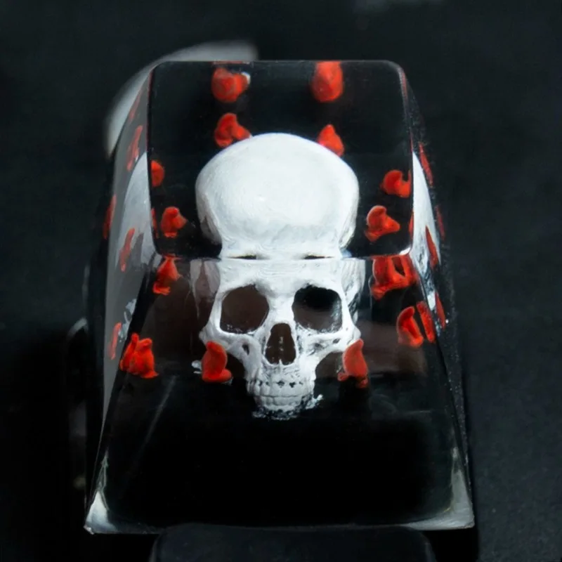 DIY for Skull Keycap Resin ESC Transparent Handmade Personality Suitable for Cross Axis Mechanical Computer Keyboard Accessories
