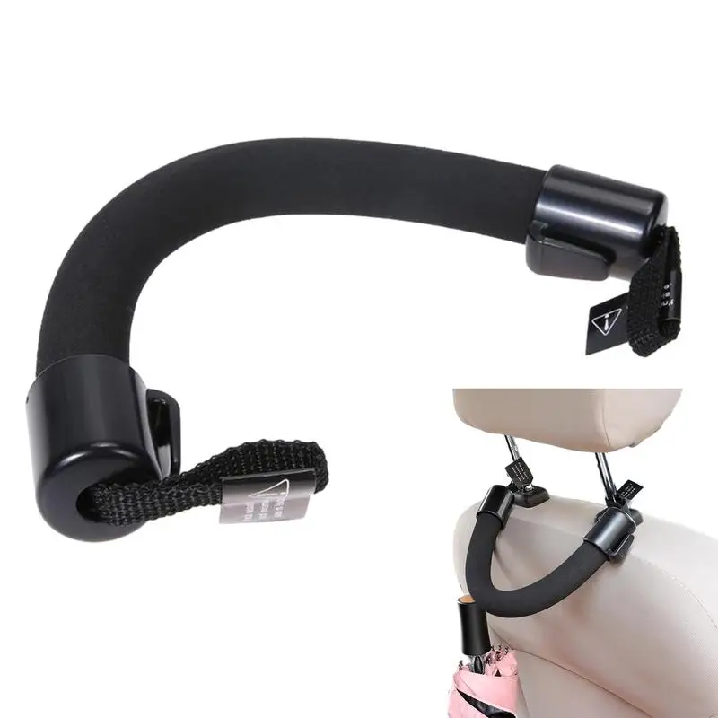 Car Seat Headrest Hook Dual Function Armrest Anti Slip Car Hook Strong Load Bearing Back Seat Hooks Car Interior Handle