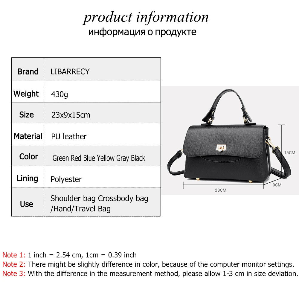 Solid Color Design Multifunctional Ladies Handbag Luxury Designer High Quality Leather Fashion Women Shoulder Messenger Bags Sac