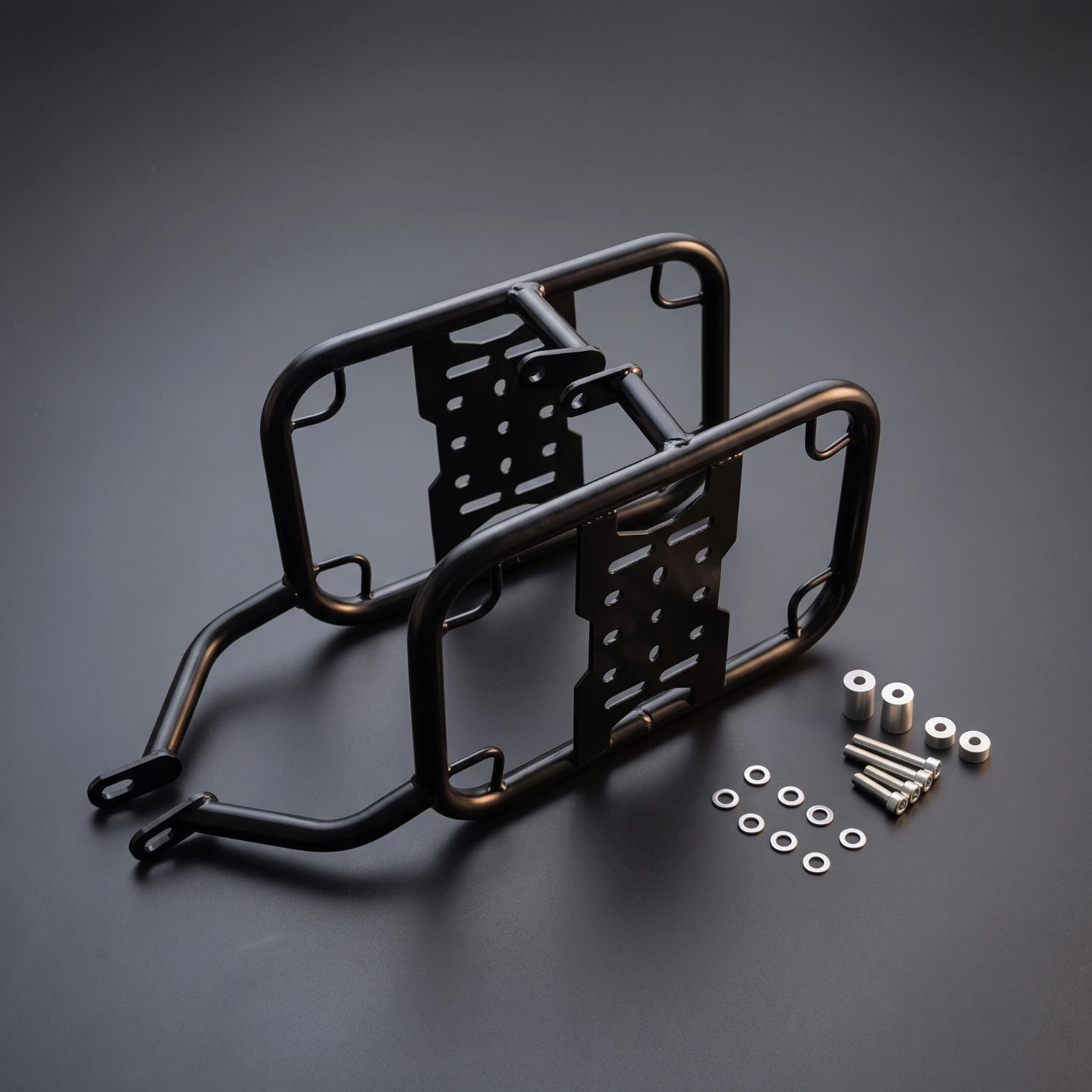 Side Luggage Rack Sturdy Side Support Bracket with Hardware Saddlebag Support Racks High Load-Bearing Motorcycle Luggage Rack