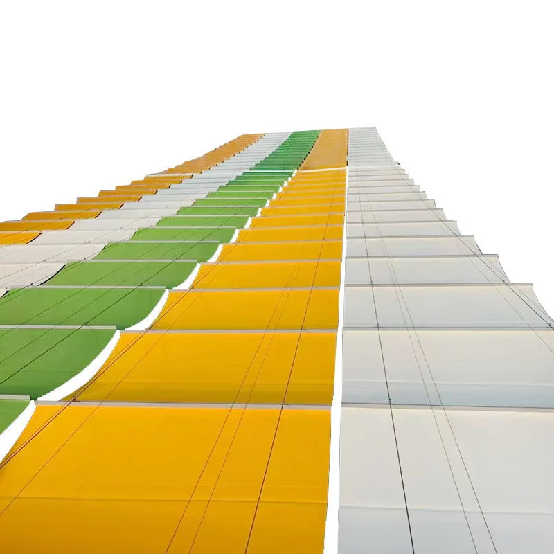 Outdoor canopy wave sunshade electric telescopic sunscreen kindergarten swimming pool sunshade