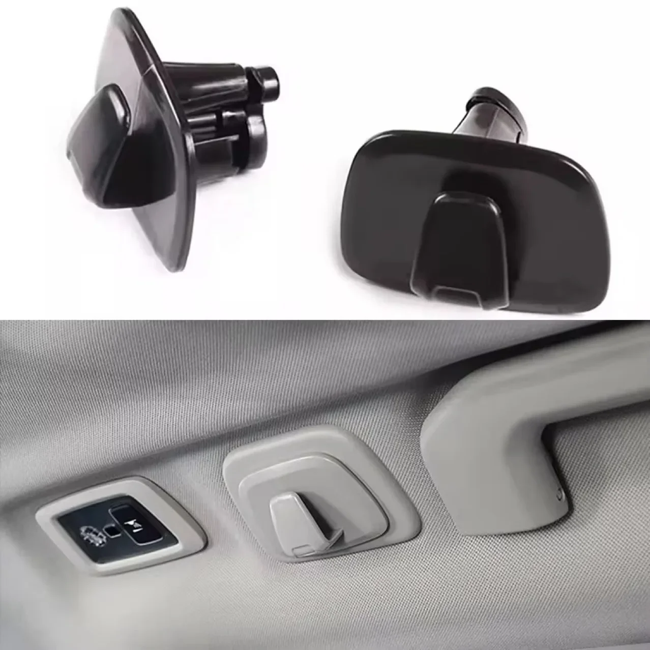 Car Hanger Hooks Rear Row Roof Hook 1 Pair Interior Accessories Stowing For Volvo XC40 XC60 2018-2020 For XC90 S90 V90 2016-2020