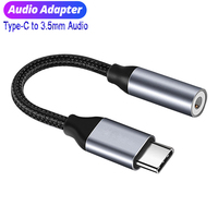 USB Type C to 3.5mm Jack Adapter Cable USB-C 3.5 mm Audio Aux Cable Earphone Converter for Samsung Xiaomi Huawei Oneplus