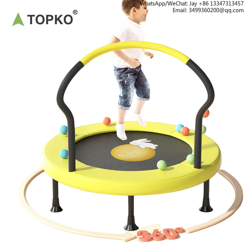 

High Quality Home Children's Trampoline Exercise Trampoline With Handle Bar Fitness Equipment For Kids Jumping Trampoline