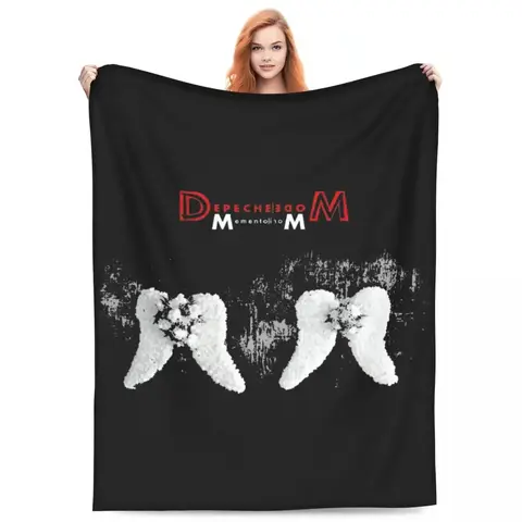 Depeche 쿨 모드 담요, 벨벳 프린트, 통기성, 경량, 얇은 스로우 담요, 침대 여행 이불