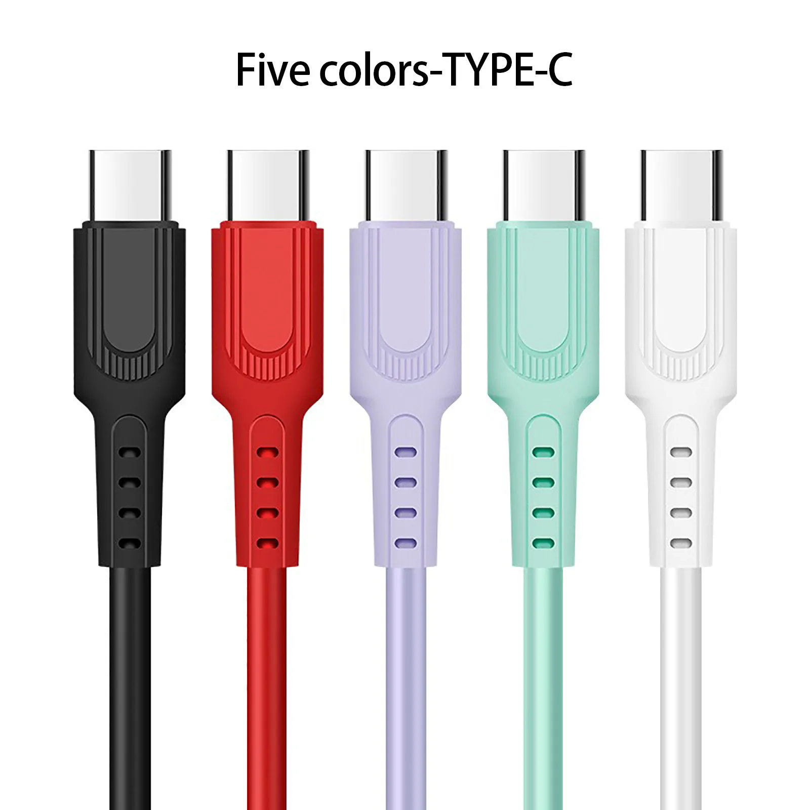 1m Silicone USB A to USB C Cable Fast Charging Type C Charge Cord For Samsung Galaxy S22 S21 S20 Huawei Smartphone Data Cables