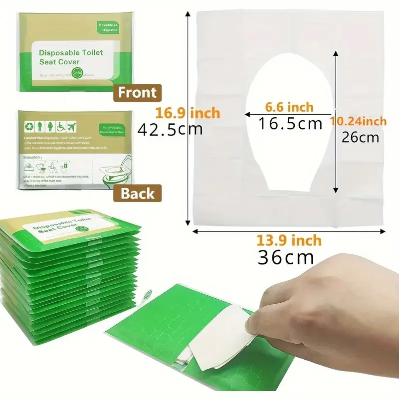 1/3/5pcs Disposable Toilet Seat Cushion Soluble Water-Based Toilet Paper Seat for Travel And Business Trips Convenient Personal