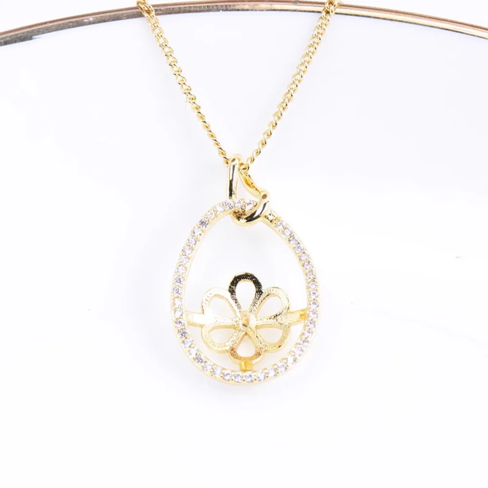 

5pcs Pendant Clasp Bail Connector Copper Plated 18K Gold Pendant Settings Jewelry Findings Parts Fittings Connection Accessories