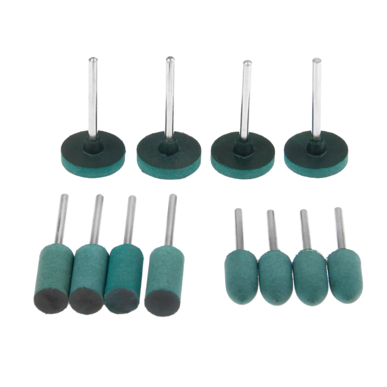 3Pcs/set Cylinder/Bullet/TMini Grinder Rubber Grinding Head Polishing Buffing Wheel Fits For Dremel And Other Rotary Tools