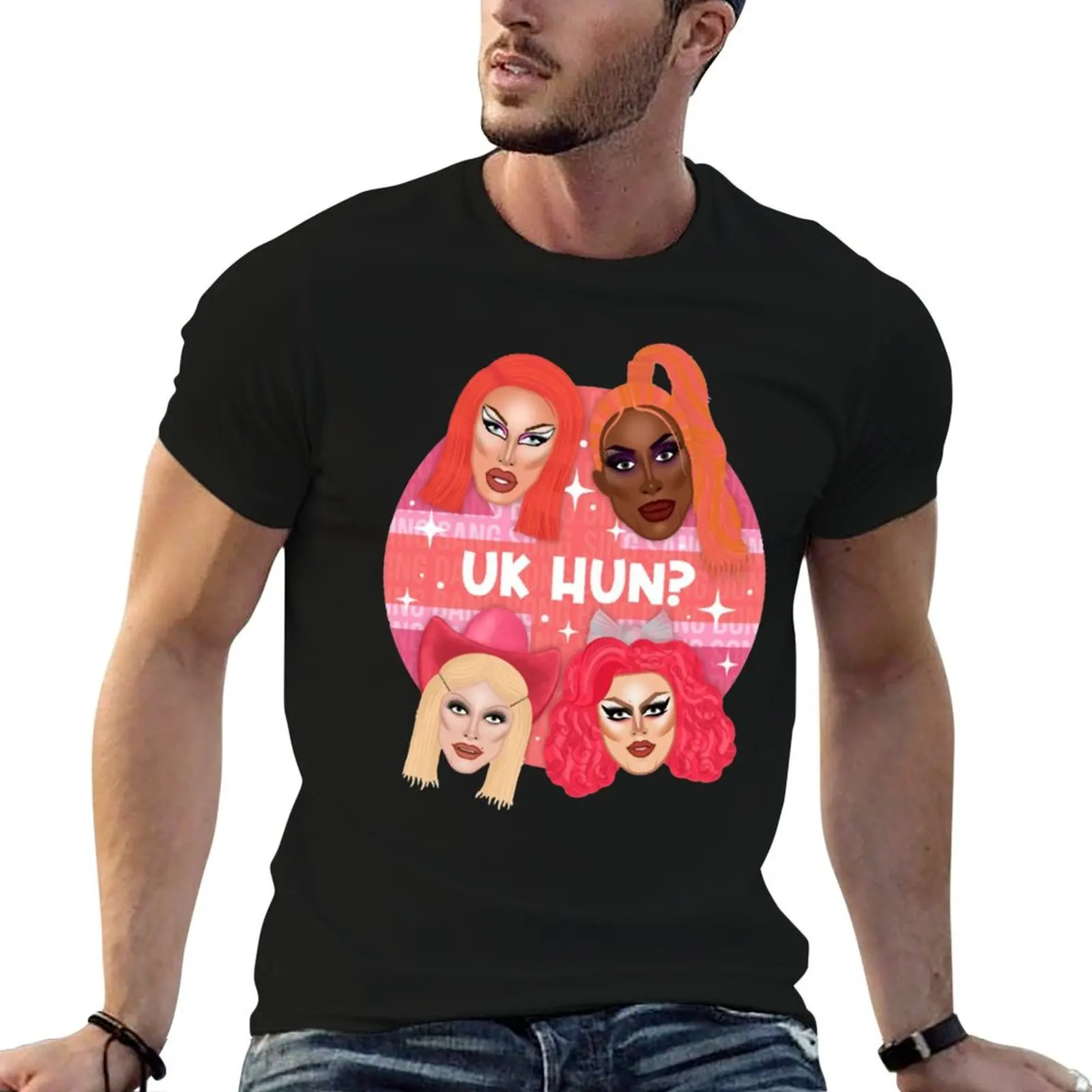 Bing Bang Bong UK Hun T-Shirt Retro Style Print Casual Top
