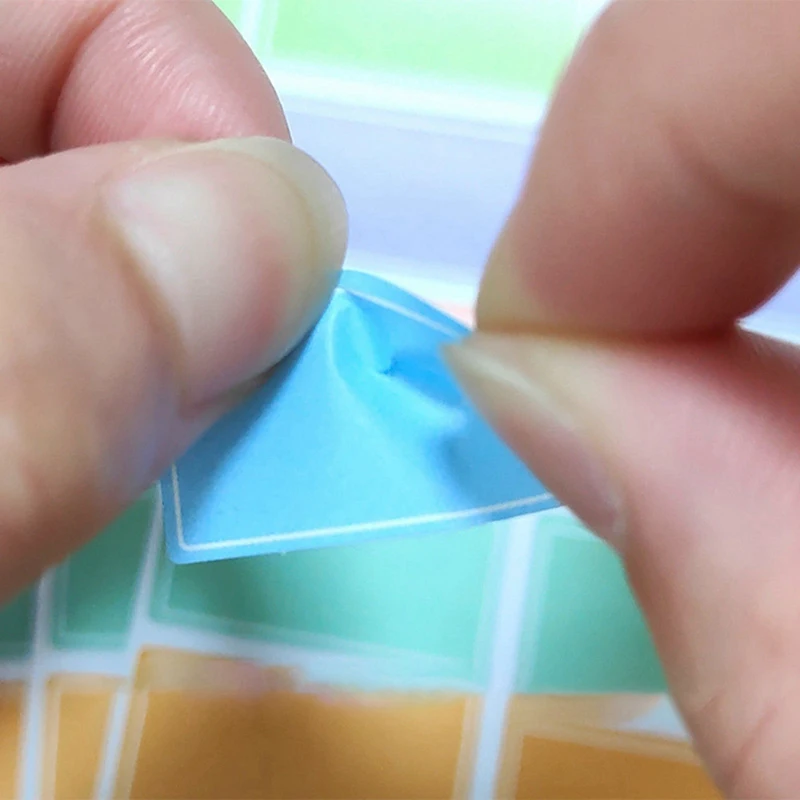 Juego de pegatinas de nombre de papel para niños, rotuladora multicolor, permanente y autoadhesiva, 1 Juego