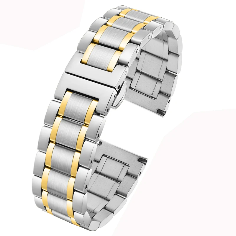 Stainless steel watchband For any brand bracelet watch straps 16mm 17mm 18mm 19mm 20mm 21mm 22mm 23mm 24mm steel banding