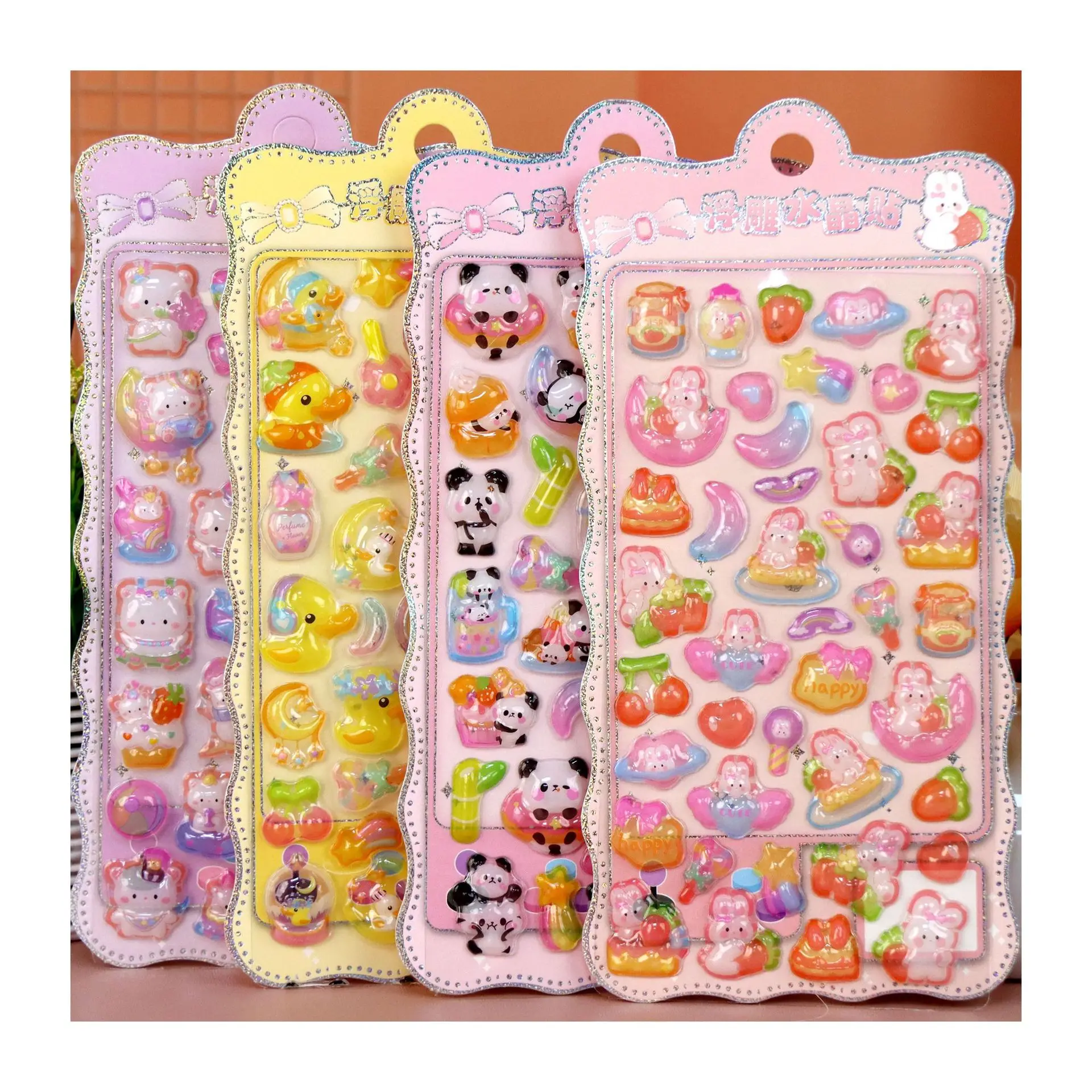 Наклейка-с-мультяшной-пандой-3d-наклейка-с-рельефным-изображением-для-персонализированных-подарков-подарков-для-ведения-дневника