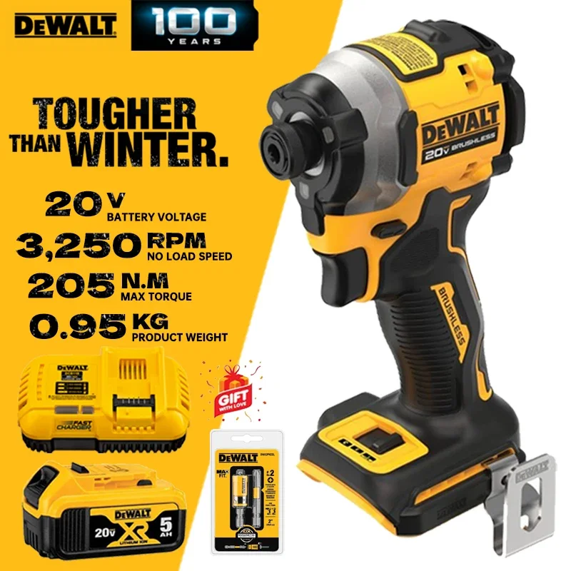 DEWALT DCF850 Cordless Impact Driver With 20V Lithium Brushless Electric Drill Screwdriver Dewalt Power Tool DCB118 DCB1104