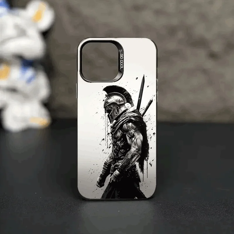 حافظة هاتف بتصميم عصري إبداعي بنمط المحارب لهاتف iPhone 17promax 16، 15، 14، 13، 12، 11، 7، 8، X، XS