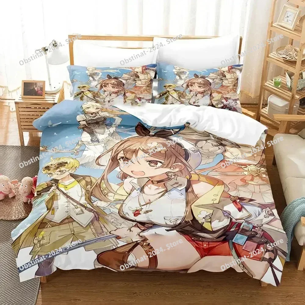 New Atelier Ryza Ever Darkness & the Secret Hideout 3D Printing Comforter Bedding Set,Duvet Cover Bed Set Quilt Cover Pillowcase