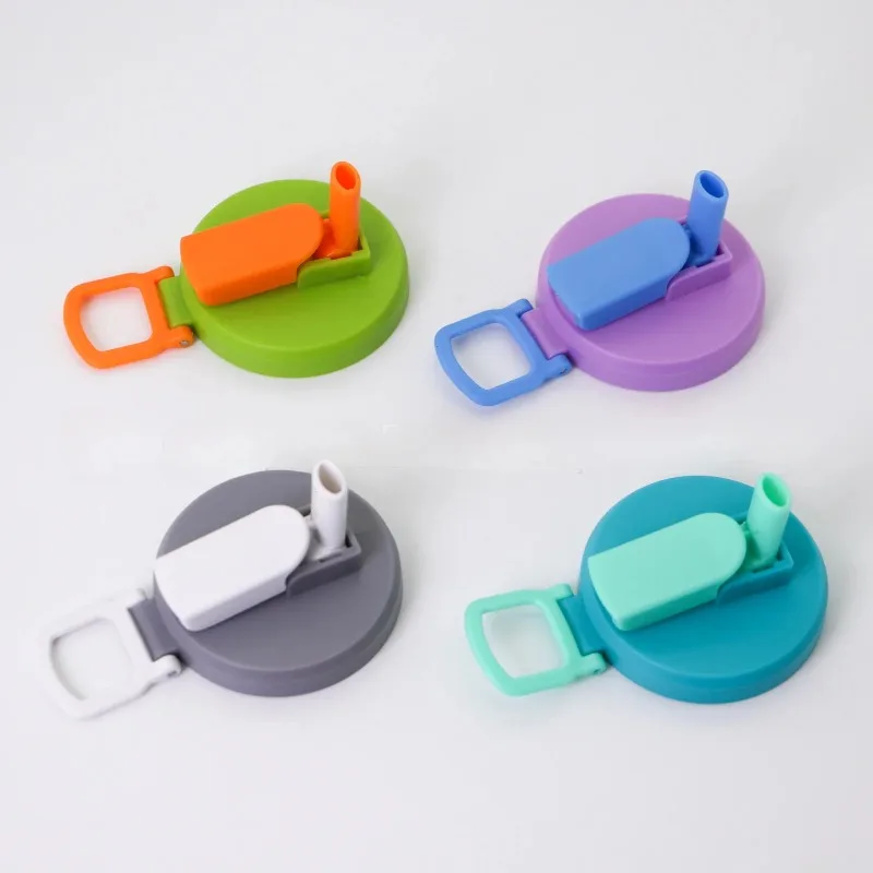 Soda Lid Covers With Straws Beverage Can Protector Portable Silicone Can Covers Beer Bottle Cap Tin Can Cup Soda Leak-Proof Caps