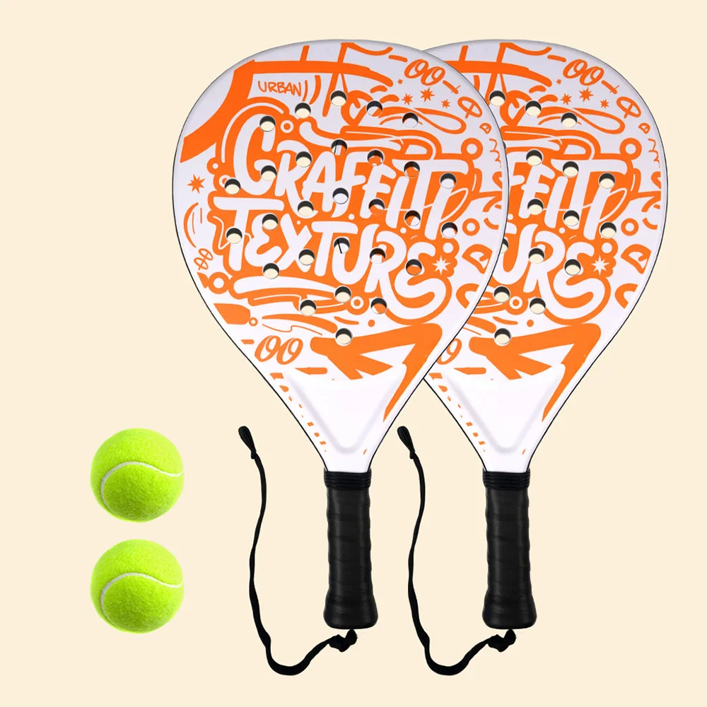 

Padel Racket Carbon Fiber Surface - EVA Memory Lightweight Paddle Racket with 2 Tennis Balls & Carry Case for Adults and Teenage