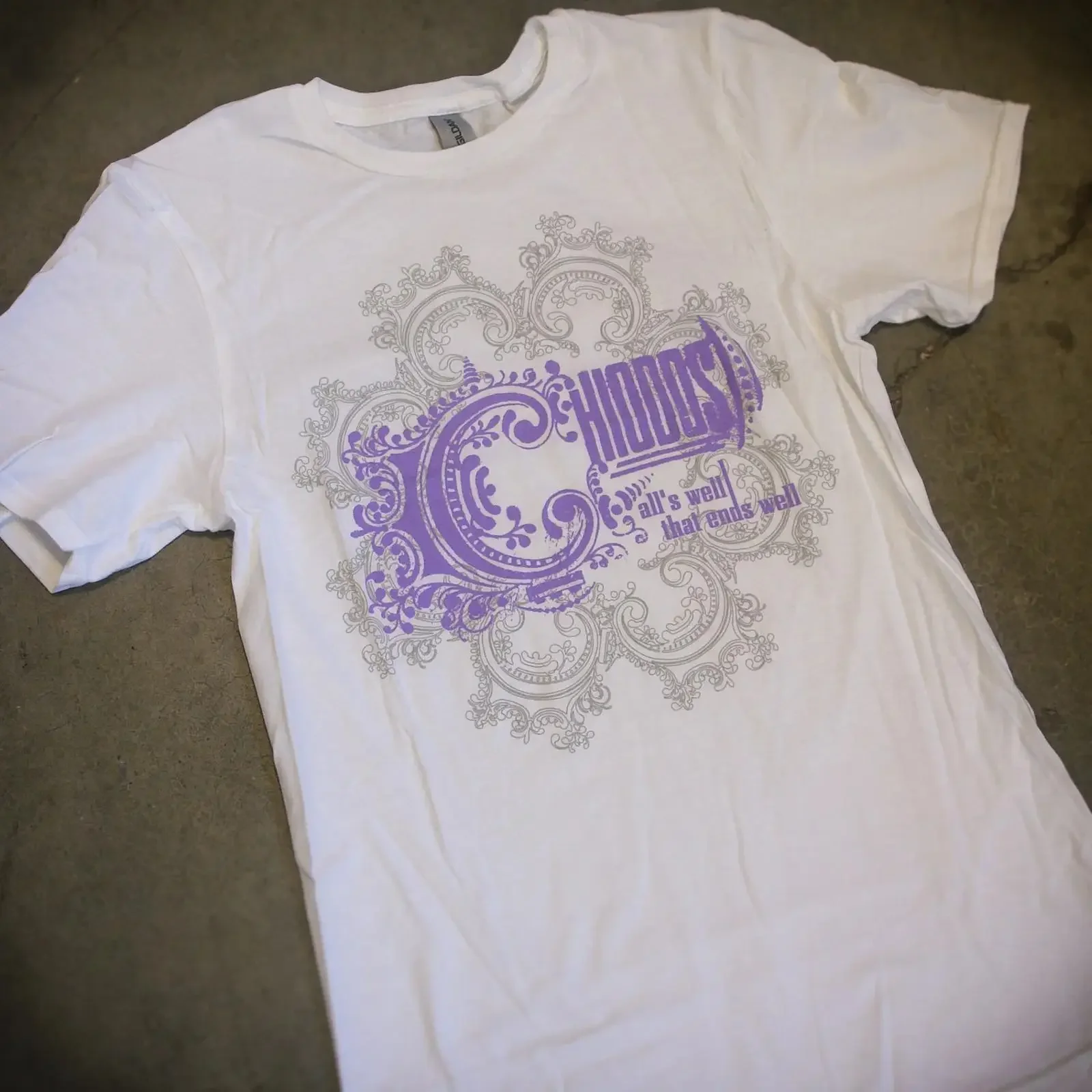 NEW Chiodos Band All's Well That Ends White T Shirt AR1082 vintage Washed Soft Slightly fashion Breathable graphic Stretched