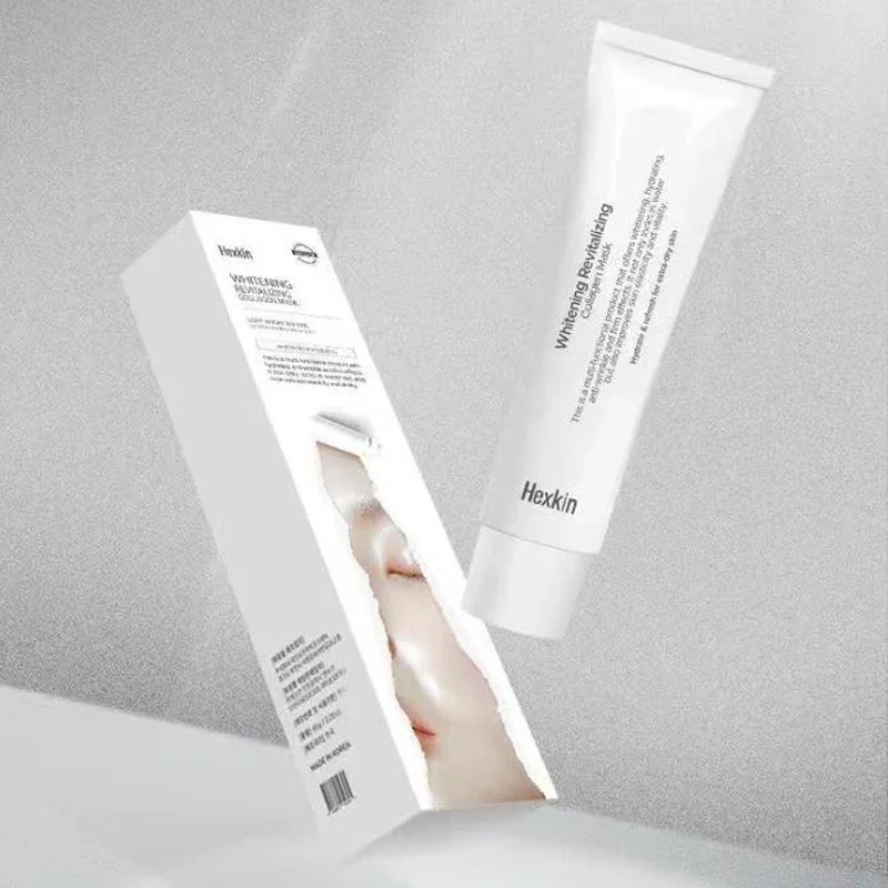 Hexkin 65g masque au collagène blanchissant revitalisant hydratant Anti-rides effets fermes améliore l'élasticité de la peau vitalité rafraîchir