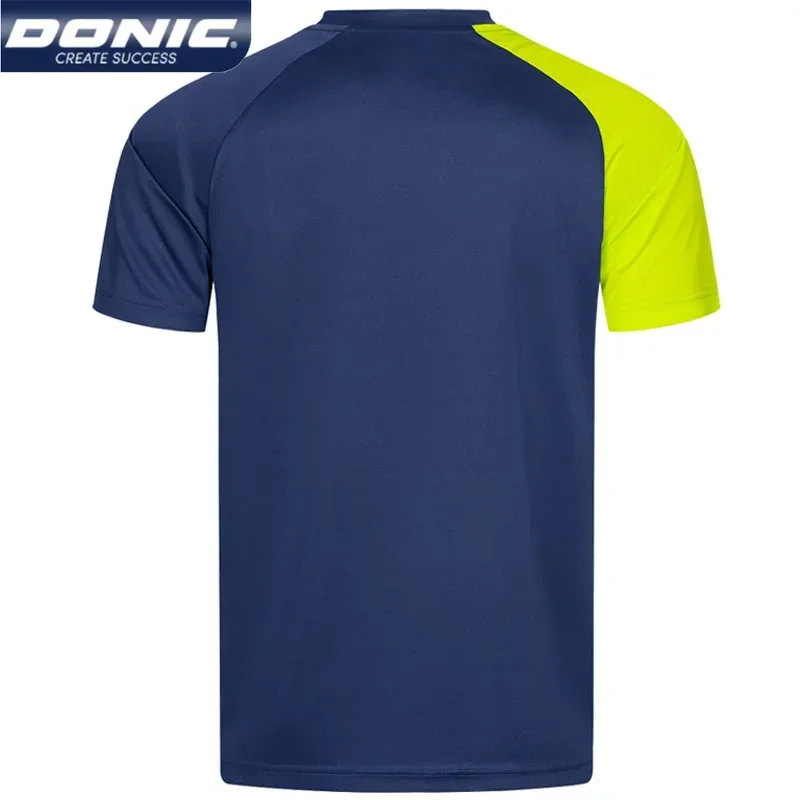 DONIC Tafeltennis Heren Dames Ademend Pingpong T-shirt met korte mouwen Sneldrogend sportshirt