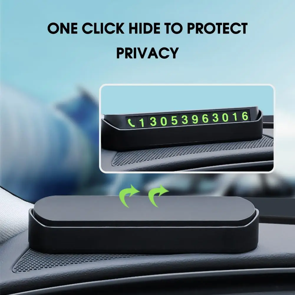 Temporary Parking Card Plate Car Mobile Phone Number Card Emergency Contact Number Display Car Styling Interior Accessories