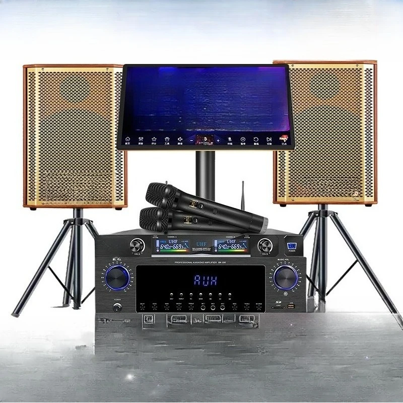 

High-end family ktv audio set, full set of k song jukebox, touch screen all-in-one machine, karaoke.