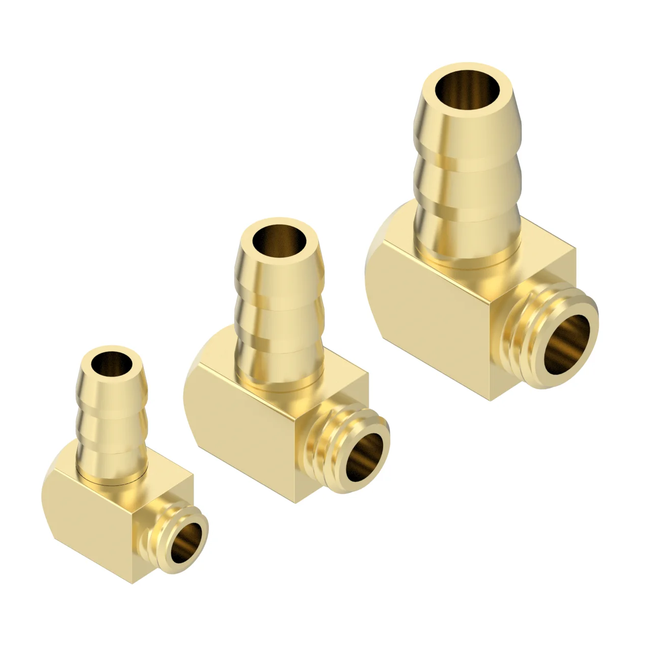 M4/M5/M6 Brass 90° Water Cooling Nozzle - L-Type Fuel Connector for RC Methanol/Gas-oline/Electric Boats