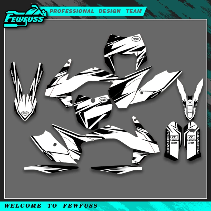

Комплект наклеек с графикой мотоцикла Fewfuss для KTM SX SXF 2013-2015 EXC EXCF XCW XCF 2014-2016, номер имени на заказ