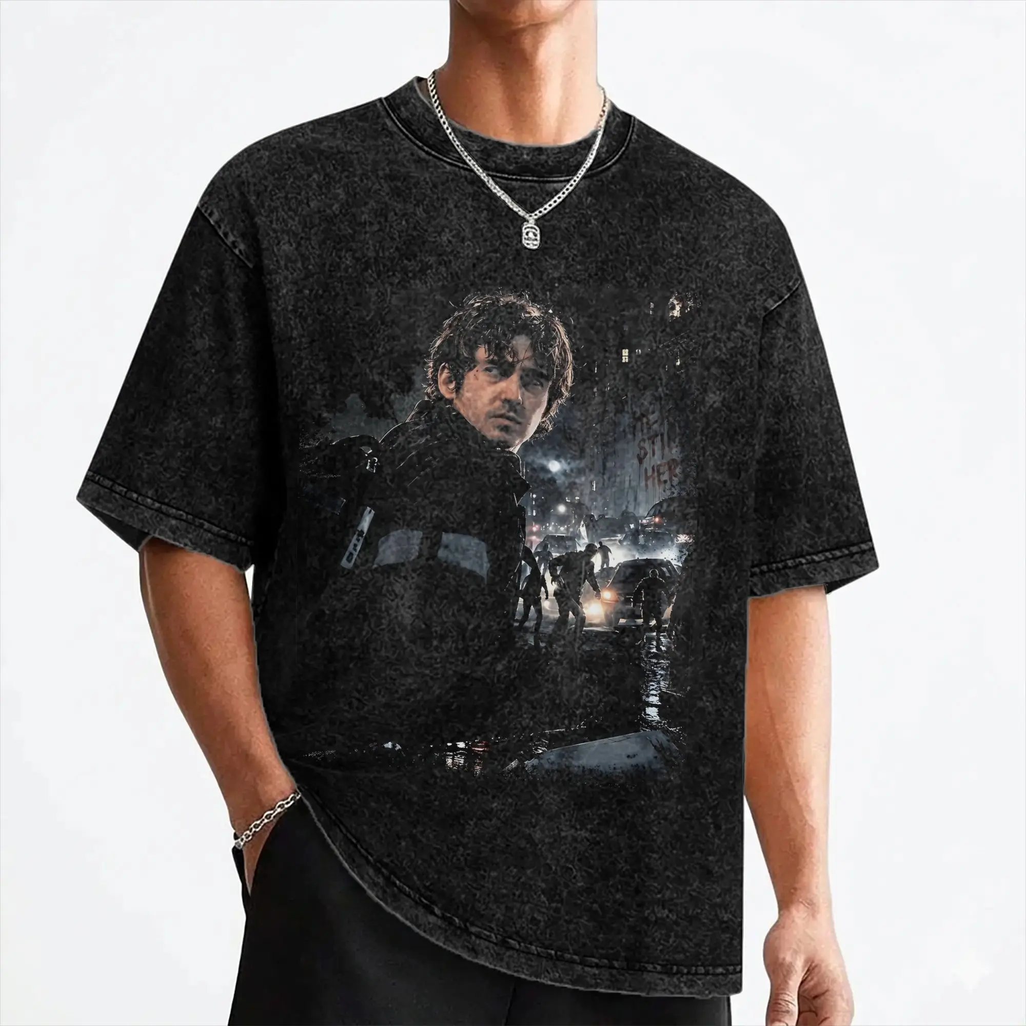 Austin Abrams as Bryan Washed T Shirts Streetwear Vintage T-Shirts  Tees Tops for Men Women 100% Cotton Harajuku Printed