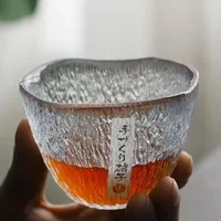 Heat-resistant Glass Tea Cup Rain Drop Cup Transparent Glass Drinking Japanese Kung Fu Tea Set Wine Glass