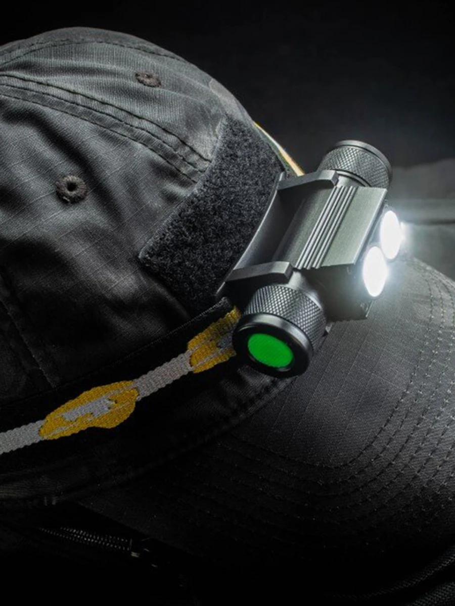 H25S Stirnlampe 18650 Scheinwerfer Dual Luminus SST40 LED 1200 lm USB wiederaufladbare Lampe