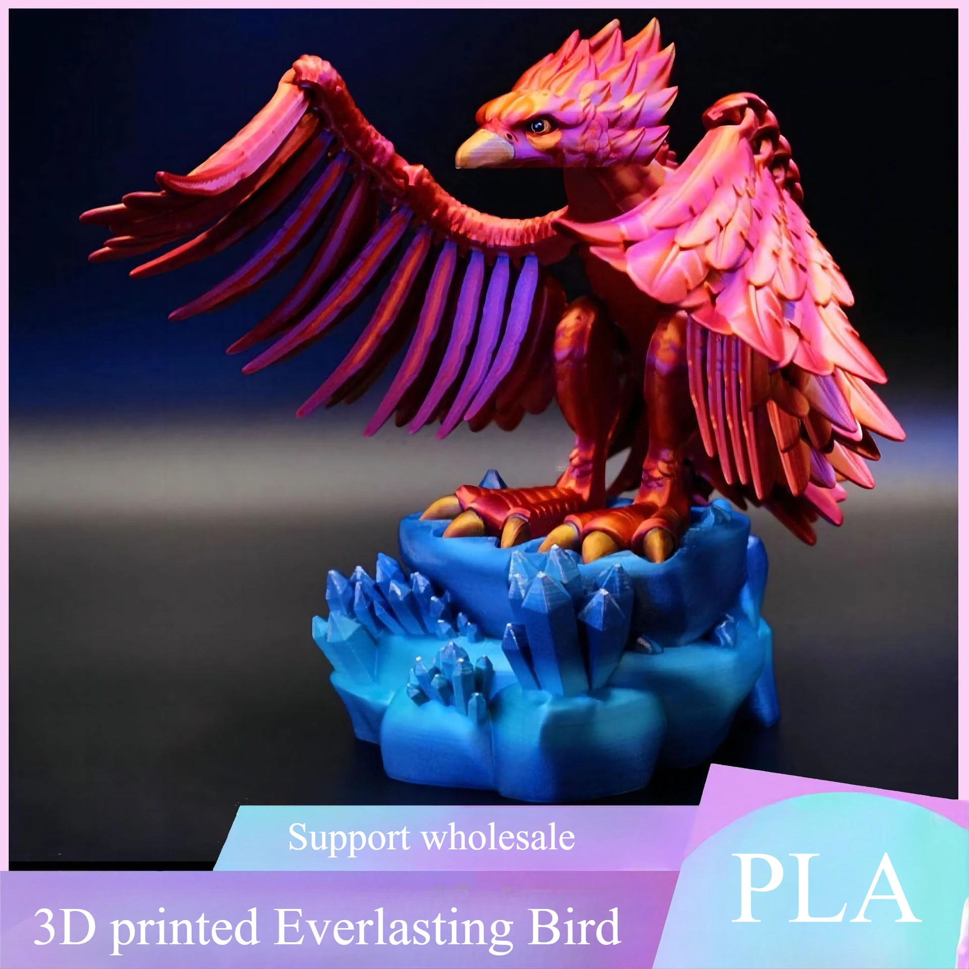 

Creative 3D Printing Everlasting Bird Phoenix Model Movable Joints Funny Mythical Animals Decorative Ornaments Toy Birthday Gift