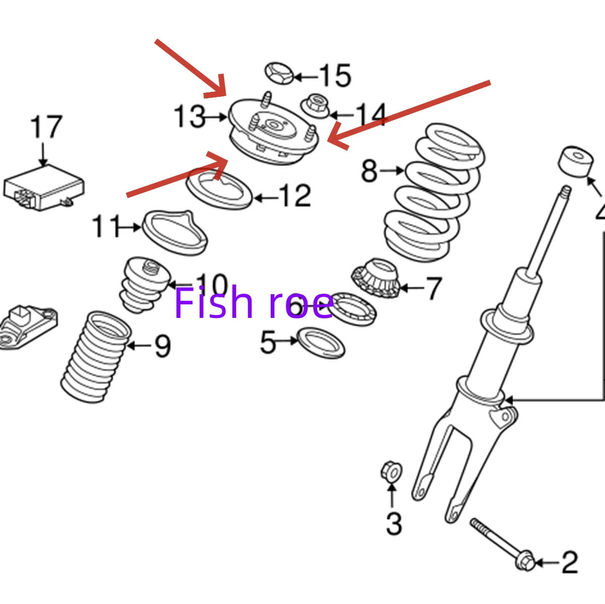 

P-orsche new shock absorber stand 97034301805 97034301705 97034301806 97034301704 97034301804 97034301704